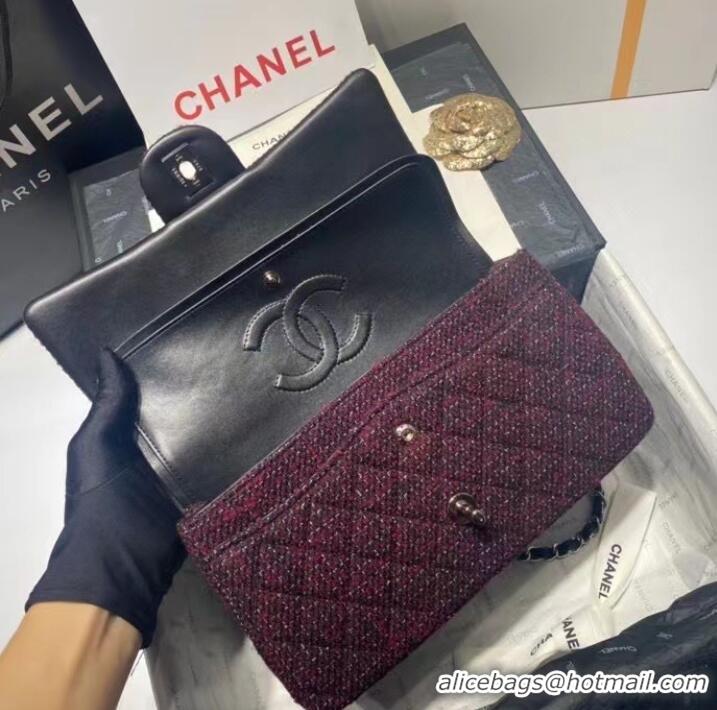 Famous Brand Chanel CLASSIC HANDBAG A01112 Dark Pink