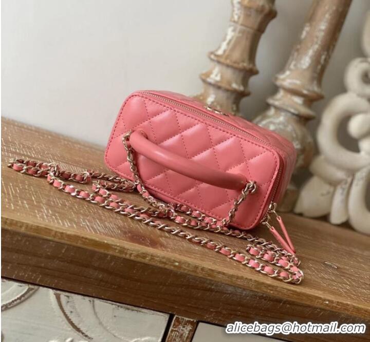 Sumptuous Design Chanel mini Shoulder Bag Lambskin & Gold-Tone Metal 81208 pink