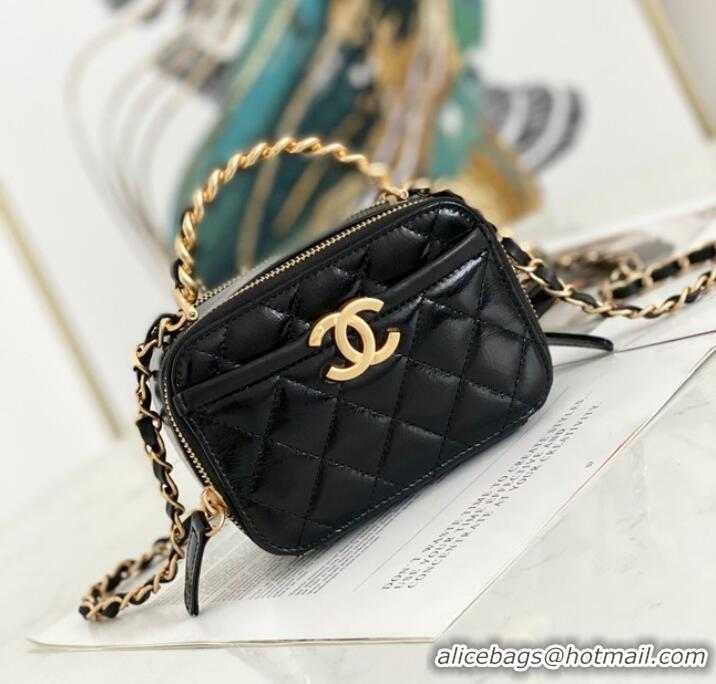 Modern Classic Chanel mini Shoulder Bag Lambskin & Gold-Tone Metal AS2178 black