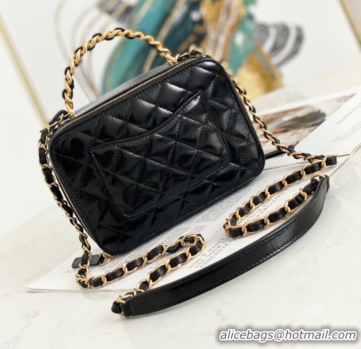 Luxurious Cheap Chanel mini Shoulder Bag Lambskin & Gold-Tone Metal AS2179 black