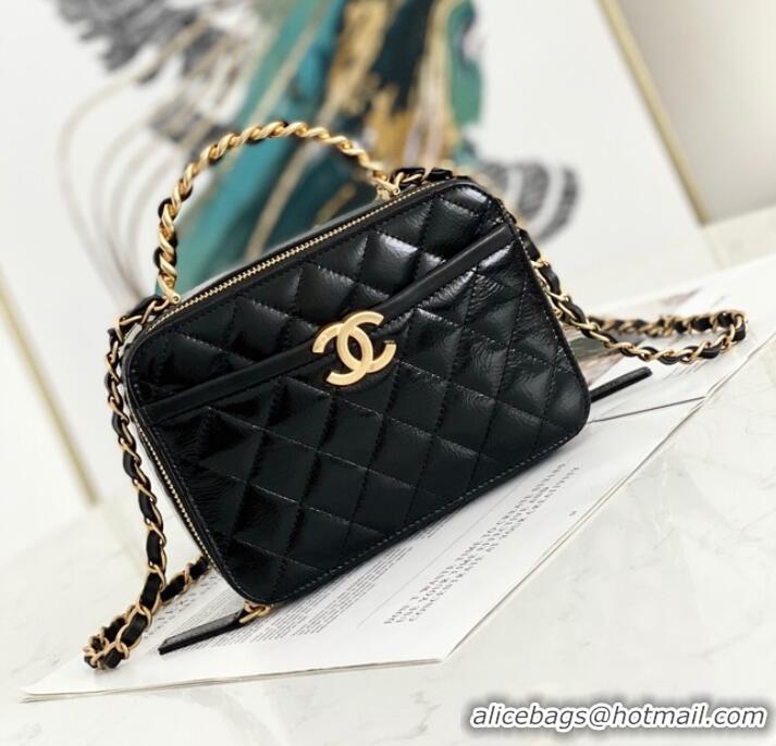 Luxurious Cheap Chanel mini Shoulder Bag Lambskin & Gold-Tone Metal AS2179 black