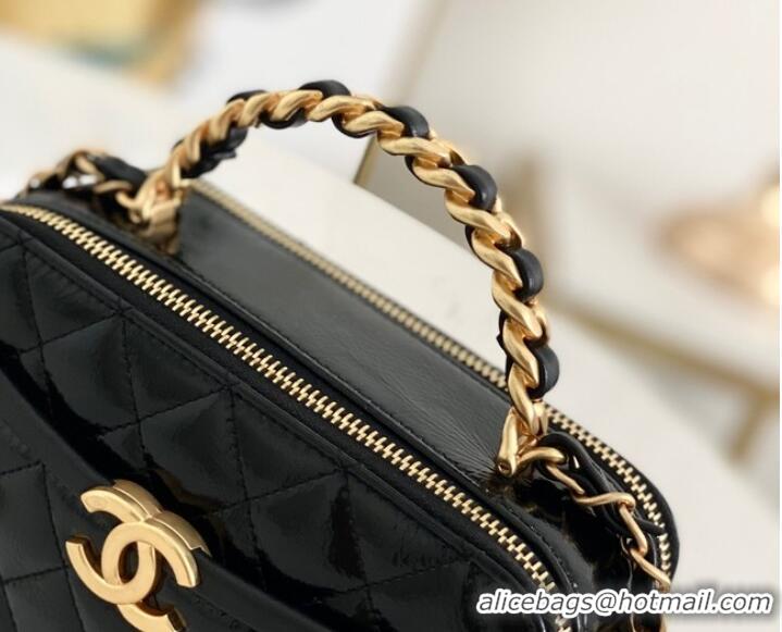 Luxurious Cheap Chanel mini Shoulder Bag Lambskin & Gold-Tone Metal AS2179 black