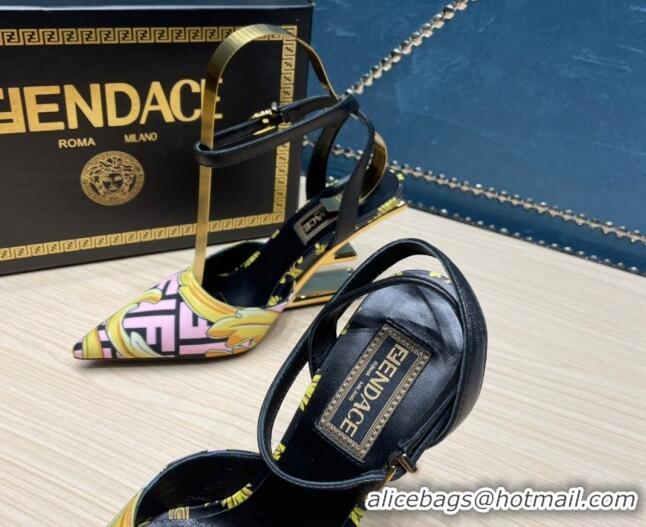 Pretty Style Versace x Fendi Fendace First High Heel Pumps 9cm Pink 062190