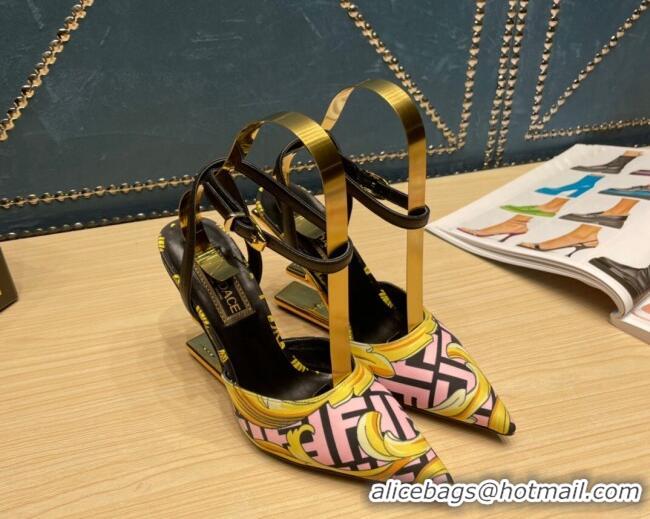 Pretty Style Versace x Fendi Fendace First High Heel Pumps 9cm Pink 062190