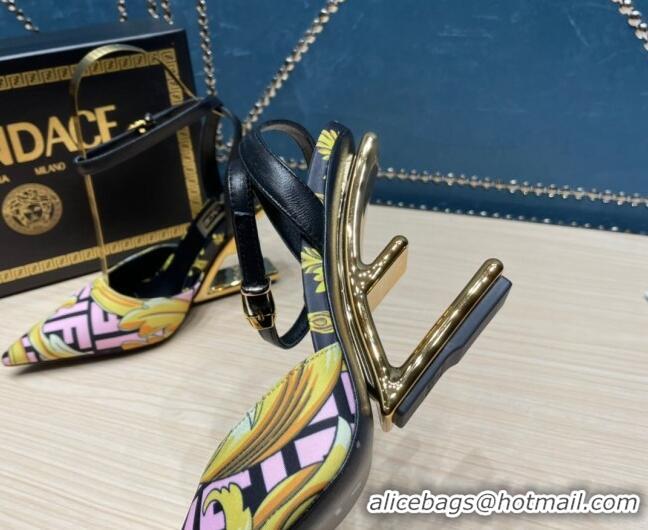 Pretty Style Versace x Fendi Fendace First High Heel Pumps 9cm Pink 062190