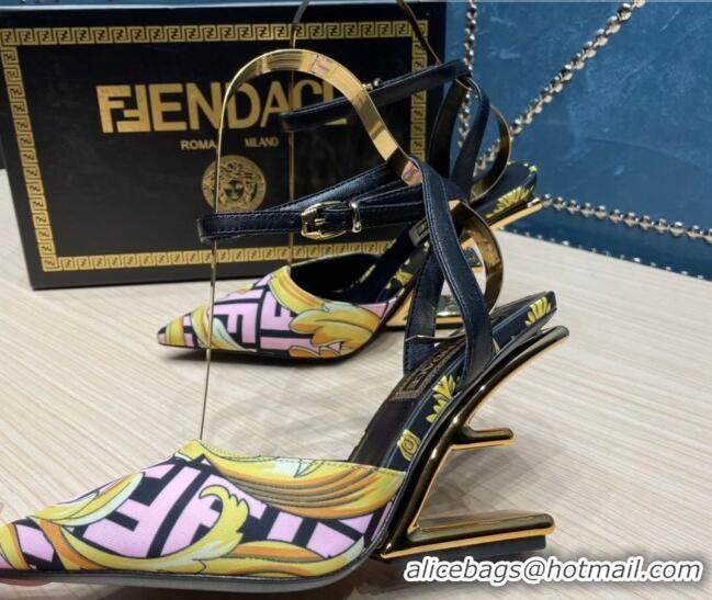 Pretty Style Versace x Fendi Fendace First High Heel Pumps 9cm Pink 062190