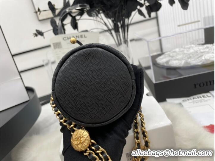 Original Cheap Chanel Drawstring Bag & Gold Metal A68081 black