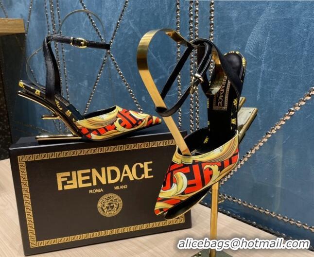 Duplicate Versace x Fendi Fendace First High Heel Pumps 9cm Red 062191