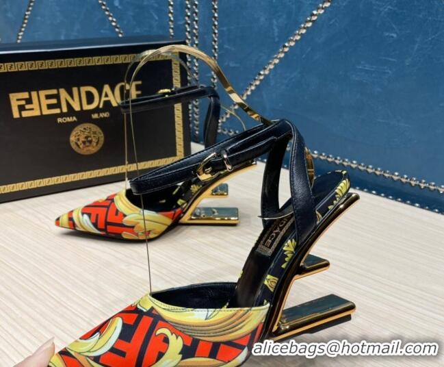 Duplicate Versace x Fendi Fendace First High Heel Pumps 9cm Red 062191