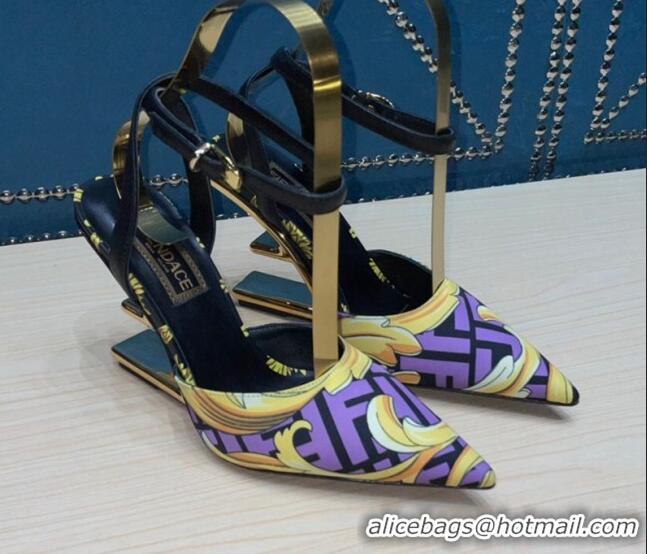 Shop Duplicate Versace x Fendi Fendace First High Heel Pumps 9cm Purple 062192