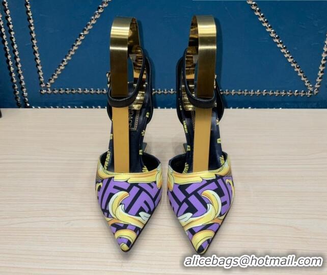 Shop Duplicate Versace x Fendi Fendace First High Heel Pumps 9cm Purple 062192