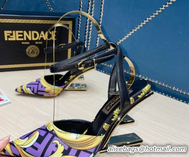 Shop Duplicate Versace x Fendi Fendace First High Heel Pumps 9cm Purple 062192