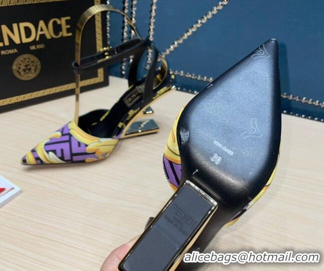 Shop Duplicate Versace x Fendi Fendace First High Heel Pumps 9cm Purple 062192