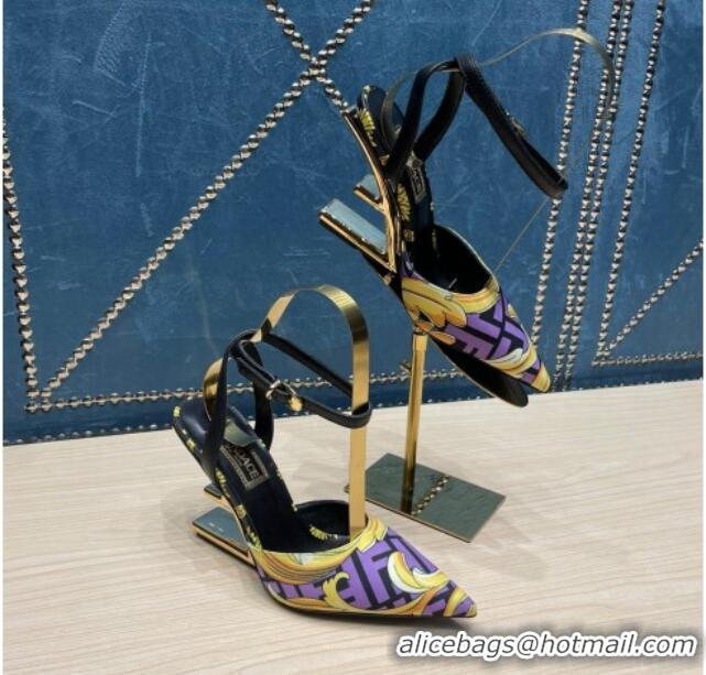 Shop Duplicate Versace x Fendi Fendace First High Heel Pumps 9cm Purple 062192