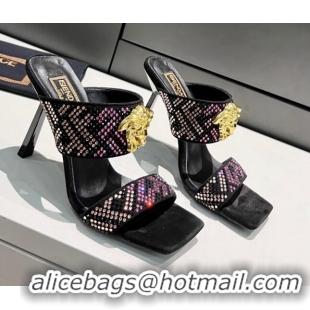 Original Cheap Versace x Fendi Fendace FF Crystal Slide Sandals 11cm Pink 070213