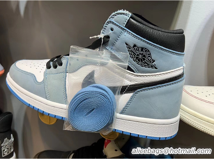 Promotional Nike Jordan 1 Retro High Sneakers White University Blue Black NK8123 2022 (For Women and Men)