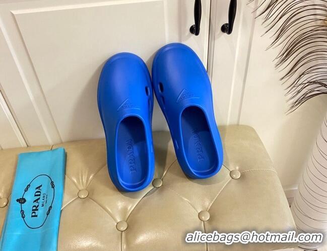 Sumptuous Prada Foam Rubber Mules Blue 2052391