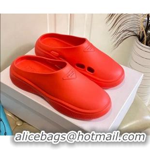 Perfect Prada Foam Rubber Mules 2052391 Red