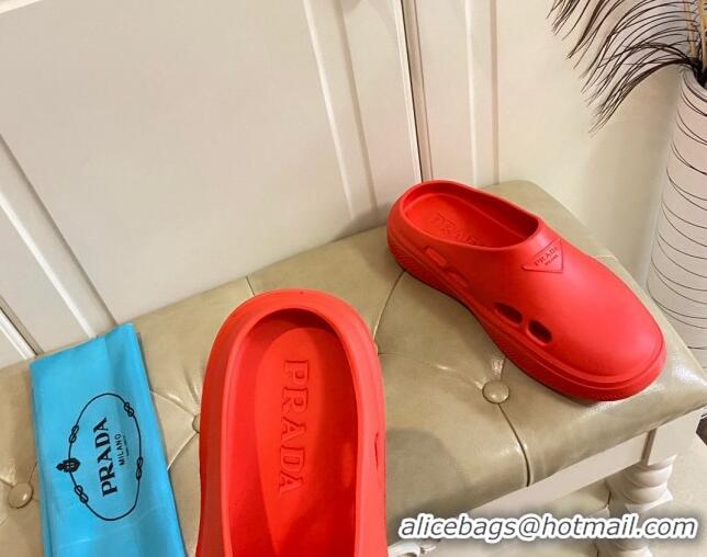 Perfect Prada Foam Rubber Mules 2052391 Red