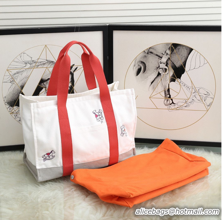 Good Product Hermes Adada Nappy Canvas Shopping Bag H5635 Orange