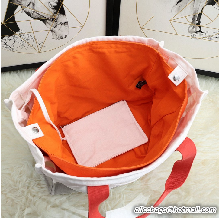 Good Product Hermes Adada Nappy Canvas Shopping Bag H5635 Orange