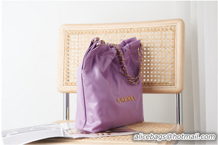 Hot Sell Cheap CHANEL 22 HANDBAG AS3260 Purple