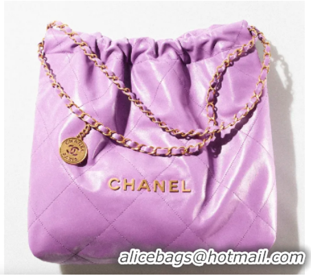 Hot Sell Cheap CHANEL 22 HANDBAG AS3260 Purple