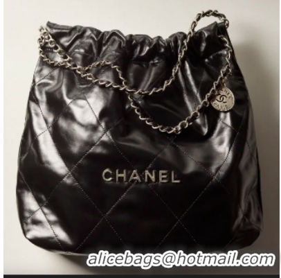 Good Product CHANEL 22 HANDBAG Calfskin & Silver-Tone Metal AS3261 Black