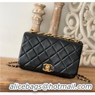 Shop Inexpensive Chanel SMALL FLAP BAG Lambskin & Gold-Tone Metal AS3367 black