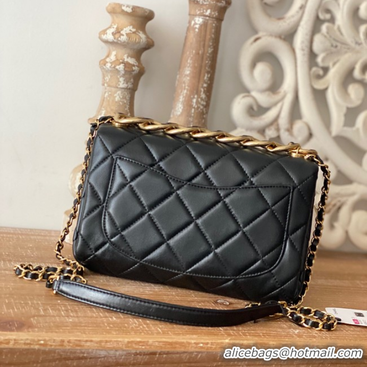 Shop Inexpensive Chanel SMALL FLAP BAG Lambskin & Gold-Tone Metal AS3367 black