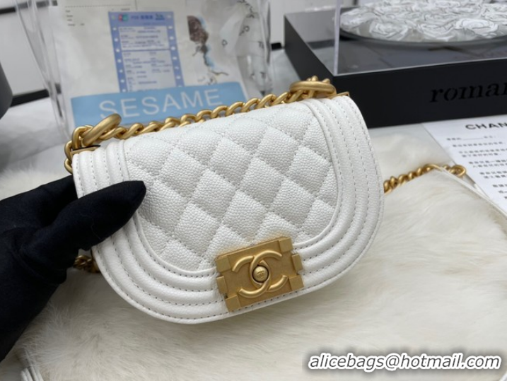 Traditional Specials CHANEL MESSENGER BAG MINI BOY AS3315 white