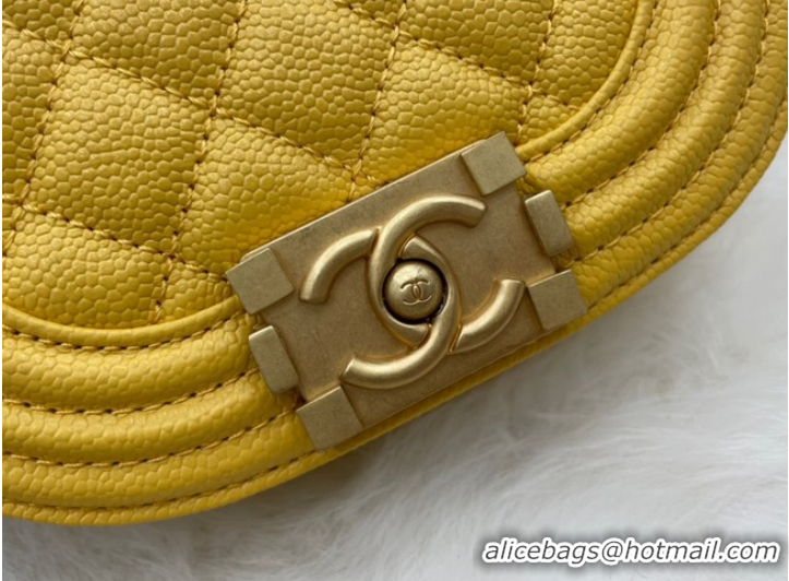 Famous Brand CHANEL MESSENGER BAG MINI BOY AS3315 yellow