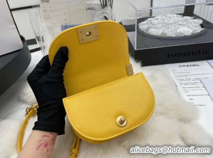 Famous Brand CHANEL MESSENGER BAG MINI BOY AS3315 yellow