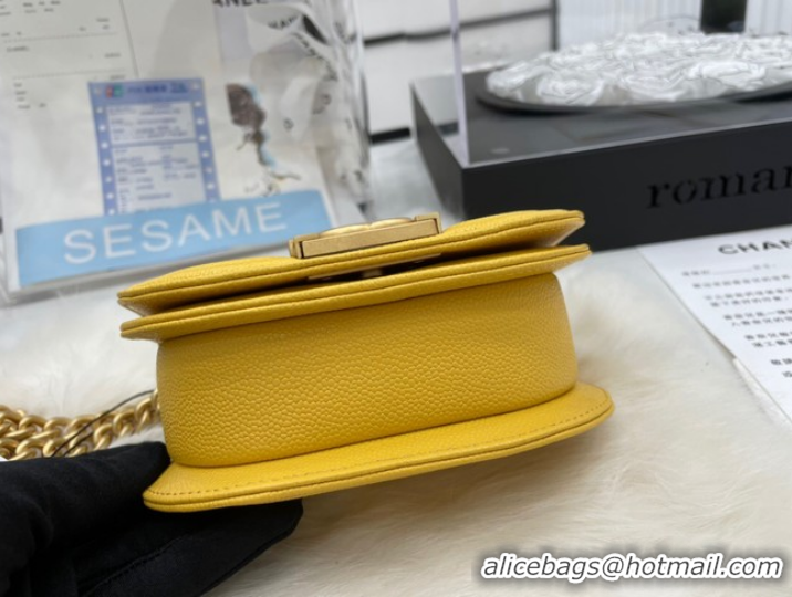 Famous Brand CHANEL MESSENGER BAG MINI BOY AS3315 yellow