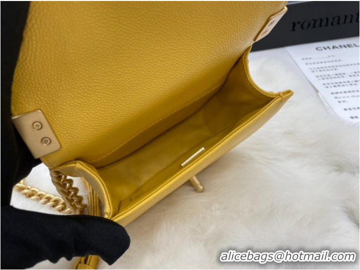 Famous Brand CHANEL MESSENGER BAG MINI BOY AS3315 yellow