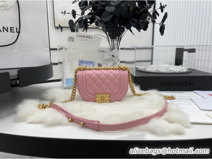 Shop Promotional CHANEL MESSENGER BAG MINI BOY AS3315 pink