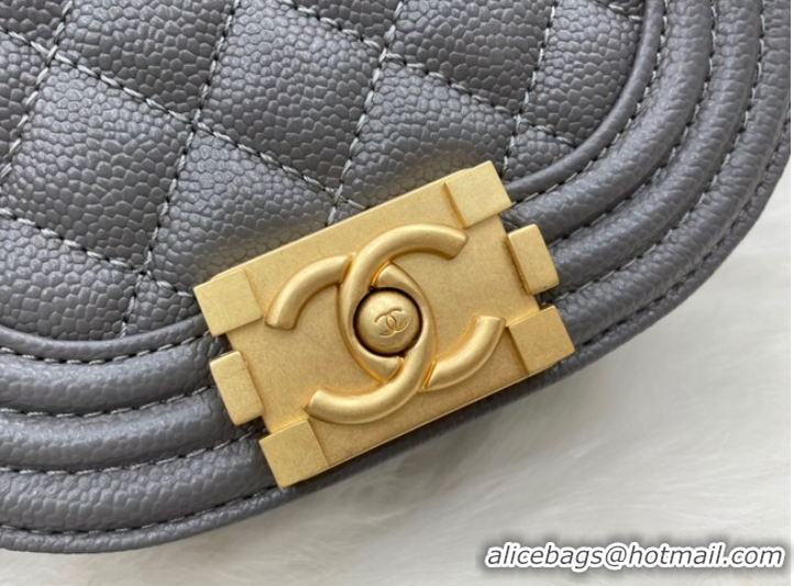 Luxury Cheap CHANEL MESSENGER BAG MINI BOY AS3315 gray