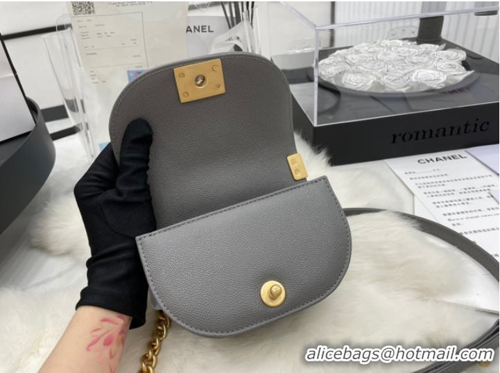 Luxury Cheap CHANEL MESSENGER BAG MINI BOY AS3315 gray