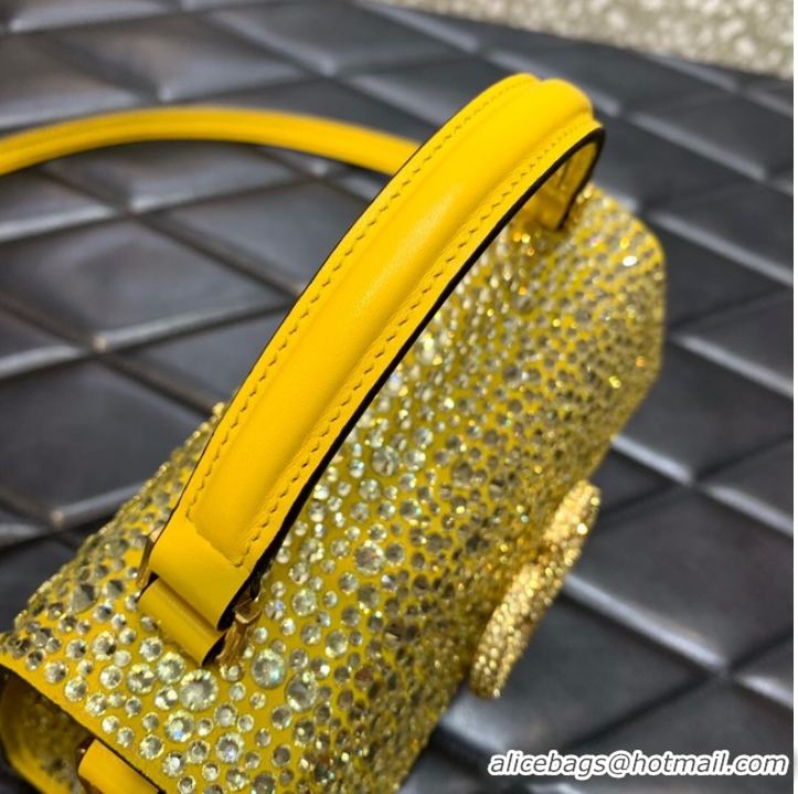 Well Crafted VALENTINO GARAVANI VSLING Shiny diamond Mini totebag XW2B0G9 yellow