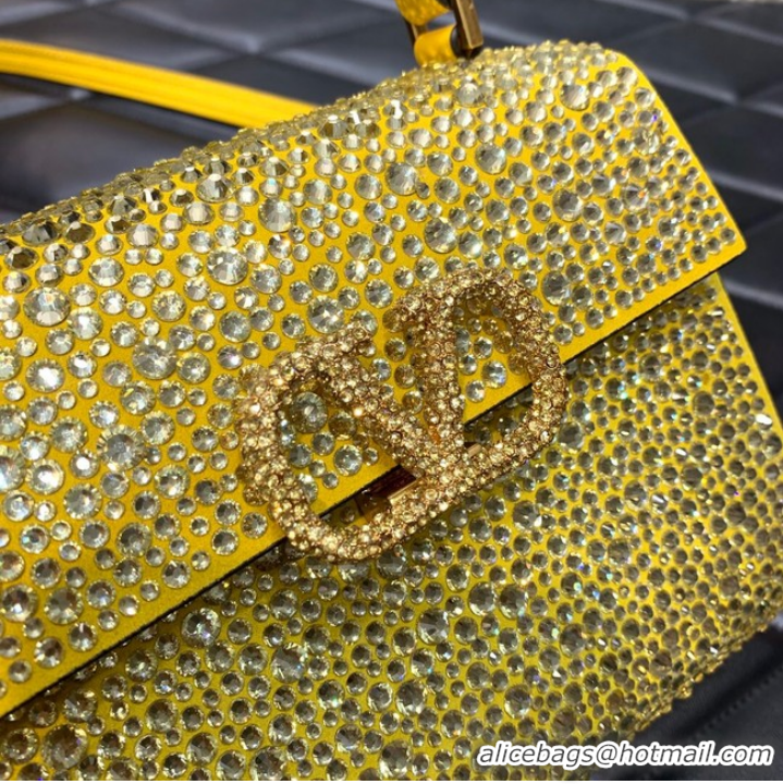 Well Crafted VALENTINO GARAVANI VSLING Shiny diamond Mini totebag XW2B0G9 yellow