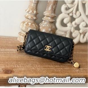 New Release Creation Chanel MINI FLAP BAG Lambskin & Gold-Tone Metal AP81210 BLACK