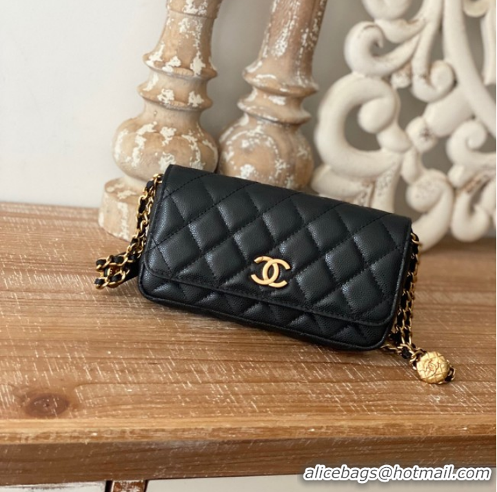 New Release Creation Chanel MINI FLAP BAG Lambskin & Gold-Tone Metal AP81210 BLACK