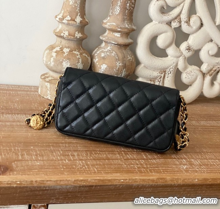 New Release Creation Chanel MINI FLAP BAG Lambskin & Gold-Tone Metal AP81210 BLACK