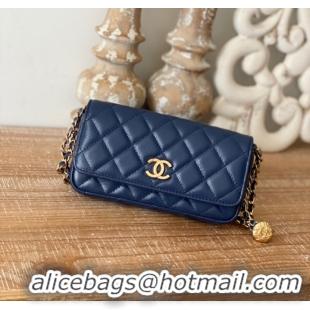 Buy Fashionable Chanel MINI FLAP BAG Lambskin & Gold-Tone Metal AP81210 BLUE