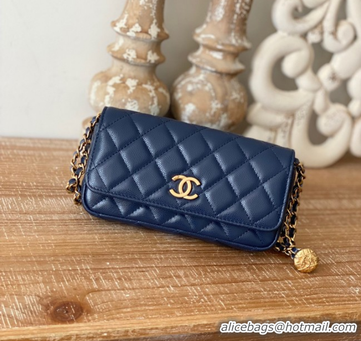 Buy Fashionable Chanel MINI FLAP BAG Lambskin & Gold-Tone Metal AP81210 BLUE