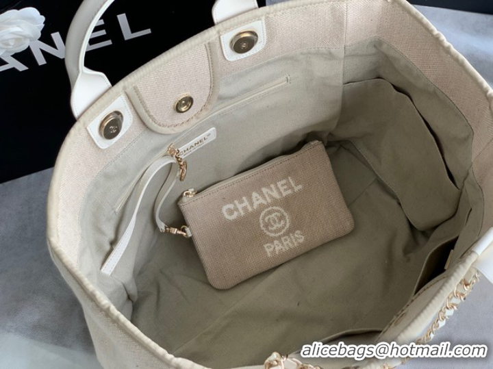 Luxury Cheap Chanel Canvas Tote Shopping Bag B66941 light gray