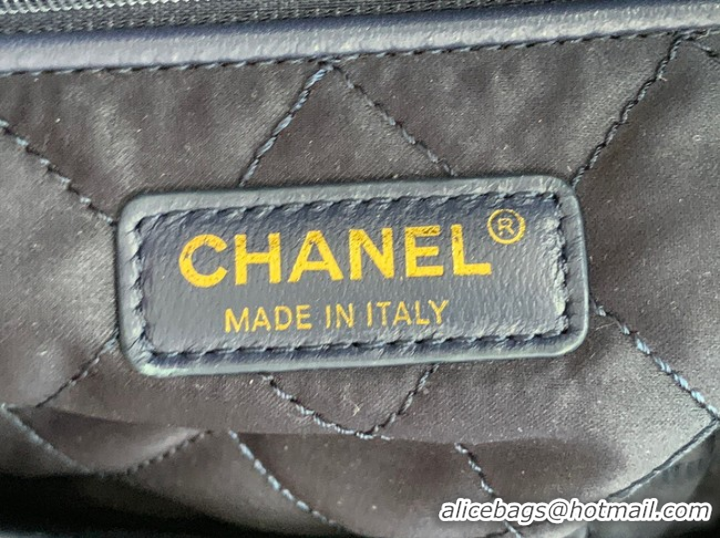 Well Crafted CHANEL 22 HANDBAG Denim AS3262 blue&white