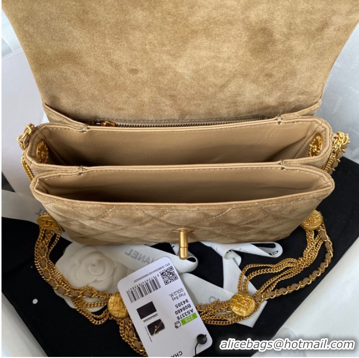 Super Quality Chanel MINI FLAP BAG AS3378 brown