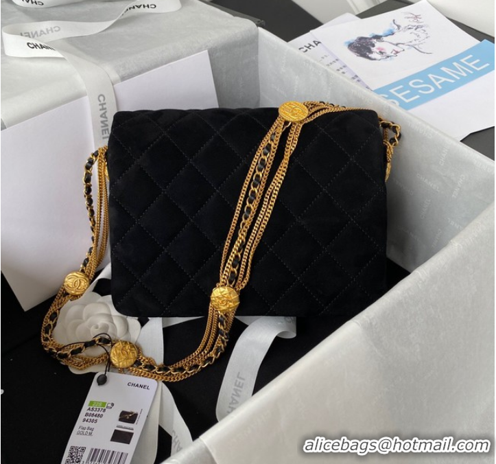 Luxury Cheap Chanel MINI FLAP BAG AS3378 black