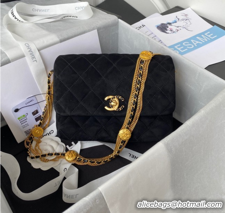 Luxury Cheap Chanel MINI FLAP BAG AS3378 black